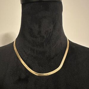 Herringbone Gold Chain.   16”